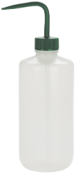 Bottle, Wash, Nalgene®, Narrow Mouth, 500 mL, Green Cap/Stem, 6/pk