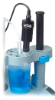 Sample cup and probe in use on KF1000 Automated Titrator for Karl Fischer moisture content measurements