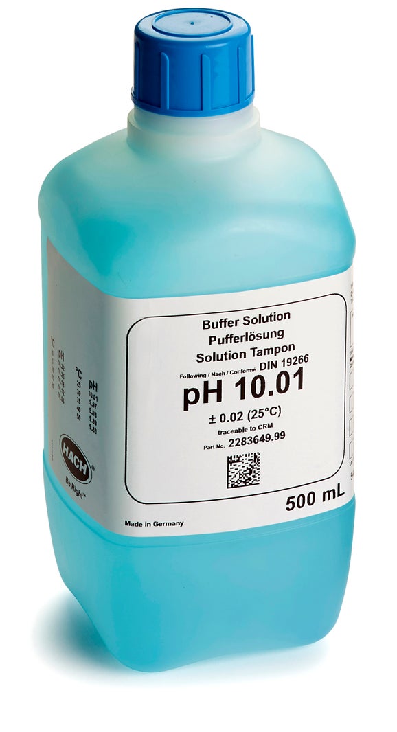 Buffer Solution, pH 10.01, Colour-coded Blue, 500 mL