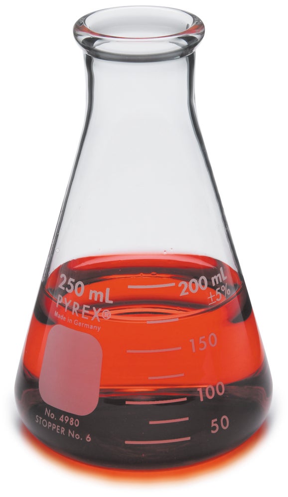 Flask, Erlenmeyer, Glass 50 mL, 12/pk