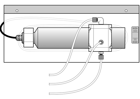 Flow through unit for NT3100sc/NT3200sc 5 mm, Nitratax plus sc 5 mm, UVAS plus sc 5 mm probe