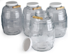 Bottle Set of 4, 2.5 Gallon Glass Bottles with Caps